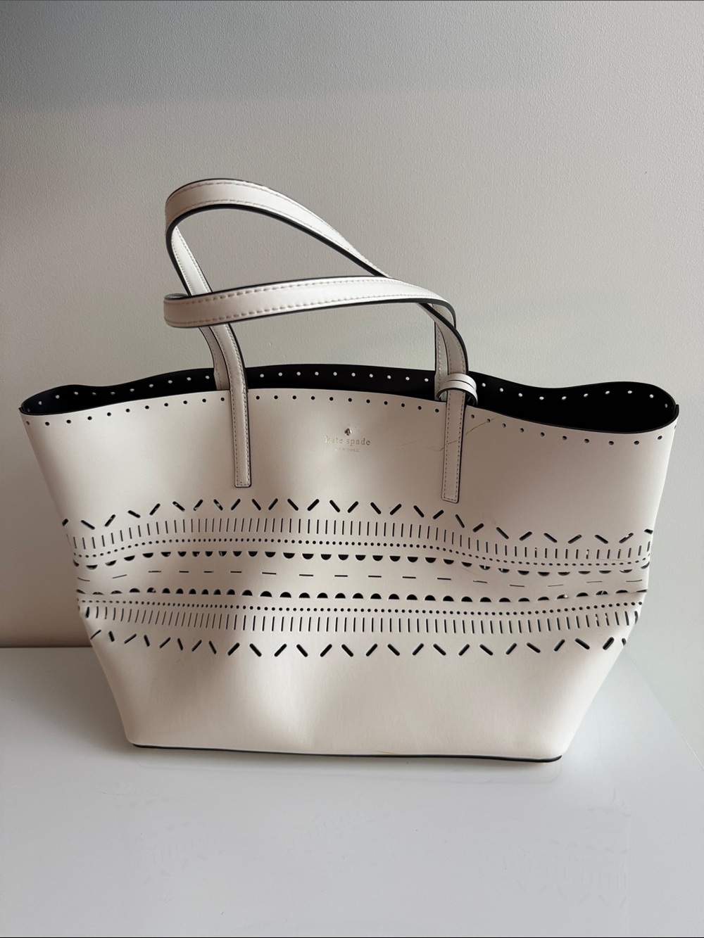 Kate Spade Harmony White Leather Tote